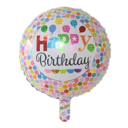 50pcs 18inch Round Foil Balloon Happy Birthday Inflatable Foil Helium Balloons Birthday Party Decoration Kids Toys Air Globos