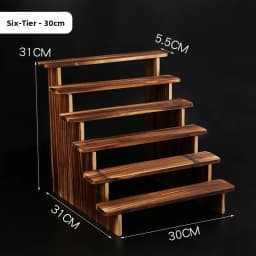Pure Wood Display Stand Storage Rack Desktop Figurine Bubble Mat Doll Meat Green Plant Multi-layer Staircase Rack