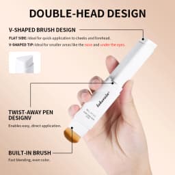 Color Changing Foundation Stick V-Shape Design Blanc Cover Cream Stick High Coverage Even Skin Tint Foundations Base Makeup