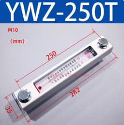 Aluminum Shell Hydraulic Tank Fluid Level Gauge Oil Level Gauge Water Level Gauge Oil Standard Water Thermometer YWZ 50T-500T