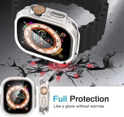 Case for Apple Watch Ultra 4 3 2 49mm Screen Protector TPU Anti-Scratch Shockproof Shell Protective Cover iWatch Series Ultra