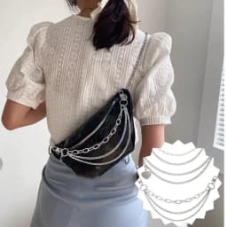 Multi-layer Metal Bag Chain DIY Handles Heart Star Pendant Shoulder Bag Chain DIY Jewelry Accessory With Lobster Buckle Pendant