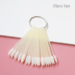 Nail Display Sticks Nail Swatch False Nail Tips Nail Gel Polish Practice Clear Natural Colors Display Board for Nail Art Tools