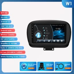 2Din 360Camera Android 14 Car Radio For FIAT 500X 2014-2020 Car Multimedia Player Intelligent Screen autoradio 4G Carplay 6115