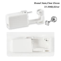 1PC 24K Gold Plated Earring Disposable Ear Piercing Unit Nickel Free Ear Studs with Ball Clasp Safety NO PAIN Piercer Machine