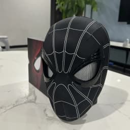 In Stock Miles Spider-Man 1:1 Scale Electronic Mask With Moving Glowing Eyes Ring Control Cosplay Toy Gift For Boys Gift