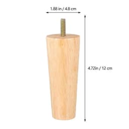 4Pcs Solid Wood Furniture Legs Height 10/12/15CM Straight Sturdy Tapered Sofa Bed Cabinet Table Chair Replacement Furniture Legs