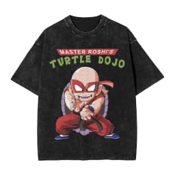2026 Master Roshi Dragon Ball Printed T-shirt Men's and Women's Washed T-shirt High Quality Vintage Cotton T-shirt Harajuku Tops