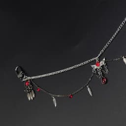 Adjustable Detachable ITA Bag Double Chain Post-Punk Gothic Pendant DIY Bag Decorative Chain Pain Bag Charm Fashion Waist Chain