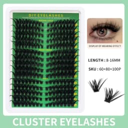 DINGSEN DIY Lash Clusters Thick Segmented Eyelash Extension 60D 80D 100D MIX Lashes Extension Cluster Lashes Individual Lashes
