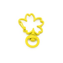 10pcs/lot Lovely Candy Colors Sakura Shape Lobster Keychain Lobster Clasp Hooks Key Circle for Key Ring Clasp DIY Making