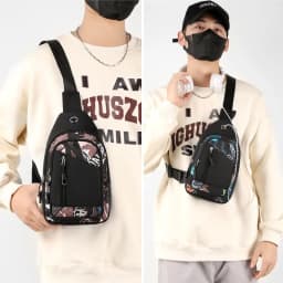 2pcs/set middle school boy backpack graffiti chest bag backpack set high school bag for boys 12 to 18 years old student bookbag