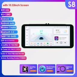 10.33 2Din Carplay Android Car Radio for Volkswagen Golf 5 6 Polo Passat B6 B7 CC Skoda Jetta Multimedia Car Intelligent Systems