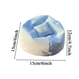 15cm Cute Beanbag Chair Ornament Mini Doll Sofa Table Display Decor Accessories for Girls Collectors & Nursery Decoration