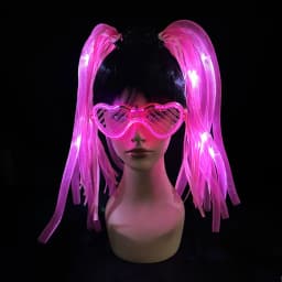 Disco Luminous Flashing Noodles Headband Light up Braid Headband Women Bar Club Night Show Headwear Supplies