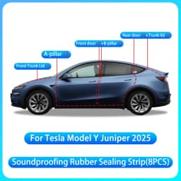 For Tesla Model Y Juniper 2025+ Door Sealing Soundproof Rubber Sealing Strip Sunroof Sealing To Reduce Wind Noise Soundproof Kit
