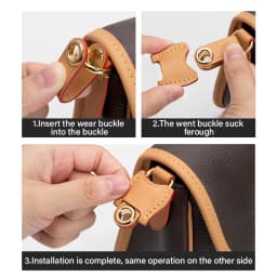 CRAZYSMITH Bag Strap Transformation for LV Diane Bag Punch-Free Hardware Protection Leather Anti-wear Buckle Bag Accessories