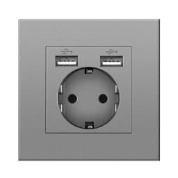 NYWP Wall USB Plug with EU Standard Double Plug 16A Wall Embedded AC 110V-250V New Style Panel Room Socket