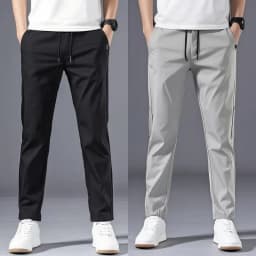 Casual Pants Men's Korean Version Summer Thin Men's New Sports Pants Loose and Versatile Trend Light Luxury Straight Trousers
