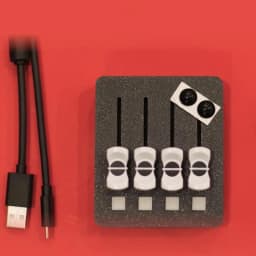 EM-PO2 MIDI Controller – 4 Faders + 4 Buttons for Digital Audio Workstation Music Production & Streaming Control
