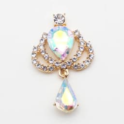 10 New 23 * 38mm Alloy Rhinestone Acrylic Brooch Fashion Gorgeous Party Holiday Wine Glass Creative Pendant
