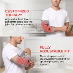 660&850nm Red Light Heating Massage Pad for Elbow Brace Joint Fatigue Relief Near Infrared Light Devices Pad Relief Relax Muscle