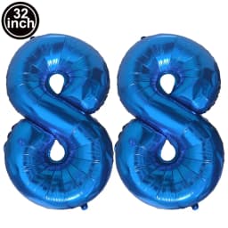Blue Large Numbers Balloon 32 Inch 0 1 2 3 4 5 6 7 8 9 Birthday Digit Bachelorette Balloons Figure Golob Party Ballon Decoration