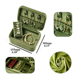 TAIMY Personalized Velvet Jewelry Box Double Layer Design High Capacity Travel Ring Necklace Earrings Jewellery Organizer