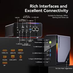 GMKtec K12 Mini PC AMD Ryzen7 H255 (Upgraded 8745HS) Oculink Support DDR5 NO RAM NO ROM NO OS WIFI6E Desktop Computer Gaming PC