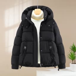 Winter Thickened Women's down Cotton Jacket Bread Style Warmth Fashion Simple Design Short Outerwear Korean Loose Fit Zipper