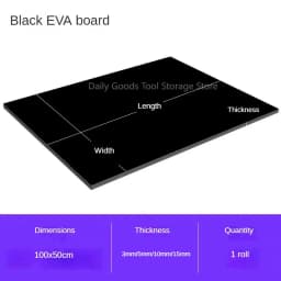 100x50cm EVA Foam Sheets Sound-absorbing Foam Board Thick EVA Rubber Plate Handmade Model Making Cosplay Thickness 3/5/10/15mm