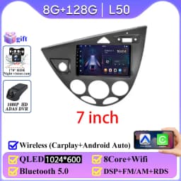Android Auto For Ford Fiesta 1995-2001 Focus MK1 1998-2004 Car Radio No 2din Display 5G Wifi GPS Navigation Screen Autoradio DSP