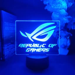 LED ROG Logo Light 7/16 Color Changing rgb for Plexiglass Cool Gaming Room Desktop Decoration Atmosphere Lighting Dec Gamer Gift