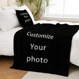 Customized Photo Blankets, Flannel Blanket Printing for Bedroom Sofas, Customized Gifts for Families, Pets, and Couples