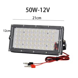 DC12V Led Flood Light 50W 100W Outdoor Floodlight Spotlight IP66 Waterproof Emergency Light Reflector Portable 12 Volt Led Light