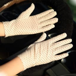 Fashion 1Pair Summer Spandex Elastic Spring Driving Gloves Sunscreen Dots Gloves Women Gloves