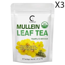100% Organic Mullein Leaf Tea Non-GMO, Chemical Free, Caffeine Free, Soothe Respiratory Discomfort, Relaxation & Restful Sleep