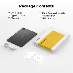 DOOGEE U14 2 in 1 Tablet PC 14 Inch 2.2K Incell Screen Gemini Ai 14000mAh Battery 56GB RAM(8+48) 256GB ROM 16MP Main Camera Widevine L1 Supports Tablet PC