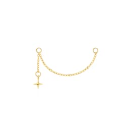 AIDE 925 Sterling Silver 9 Types Zircon CZ Chain Spare Parts Rock Punk Hoop Piercing Hoops Drop Earring Fine Jewelry Gift 1pc