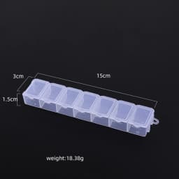 Plastic Jewelry Box 28 Grid Compartment Slot Organizer Storage Beads Container Jewelry Storage Box Rectangle Case Display
