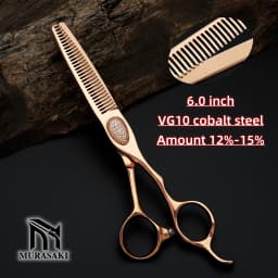 Professional Barber Scissors,6.3-6.8 Inch Black Coating Hair Cutting Shears,Top-Level VG10 Cobalt Steel Barbershop Accessories