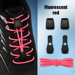 Elastic No Tie Shoelaces with Lock Buckle Stretch Quick Lace System for Sneakers Running Sports Shoes Adults Kids