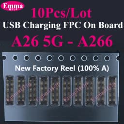 10pcs Charging FPC on MainBoard For Samsung A06 A07 A16 A17 A26 A33 A34 A35 A53 A54 A55 A56 A52 A72 A73 FPC Connector Port