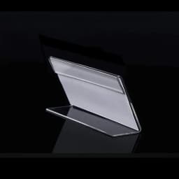 L-Shaped Acrylic Mini Label Stand Logo Display Booth Name Price Card Retail Bread Buffet Acrylic Transparent Price Card
