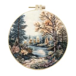 Nature Scenery Embroidery Kit for Beginners with Pattern Needlepoint Starter Kits for Adults Starter Embroidery Set