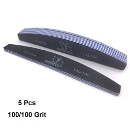 5Pcs Nail File Set Mix Color Professional Sandpaper Cuticle Remover 80/100/150/180/240 Grit Buffer Manicure Tool Kit