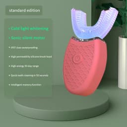 Electric Toothbrush U-Type 360 Degrees Intelligent Silicon Head Electric Toothbrush Automatic USB Rechargeable Waterproof