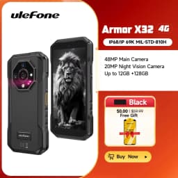 Ulefone Armor X32 4G Rugged Phone Android 14 Waterproof Smartphone 12GB RAM,128GB ROM NFC Night Mobile Phone Global Version