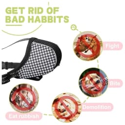Soft Dog Muzzle for Small Large Dogs Mask Anti Biting Chewing Licking Breathable No Bark Mesh Printed Full Coverage