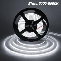 IP68 Waterproof COB Strip 12V 24V 1M 10M 20M 320Leds/M RA90 3000K 4000K 6000K High Density Flexible Ribbon Rope LED Light